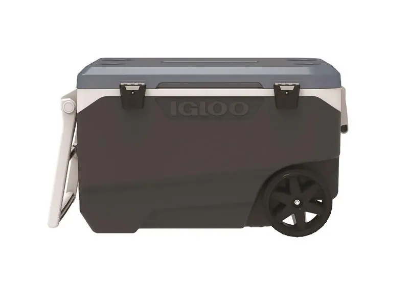 Maxcold Latitude 90‑quart Roller Cooler – Heavy‑duty Polyethylene Ice Chest In Aegean Sea/carbonite