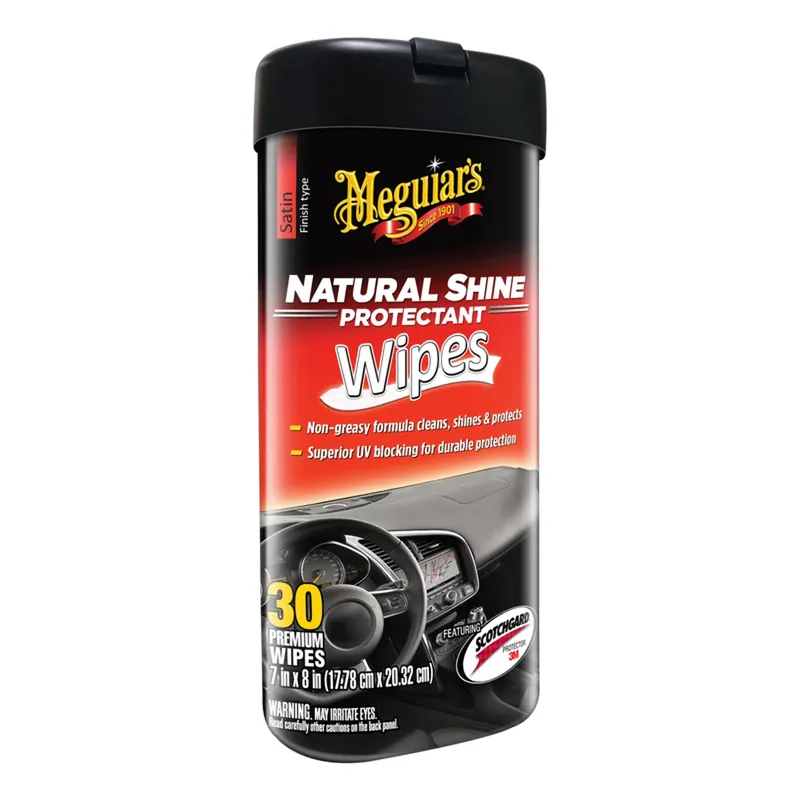Natural Shine Plastic/rubber/vinyl Protectant Wipes 30 Ct