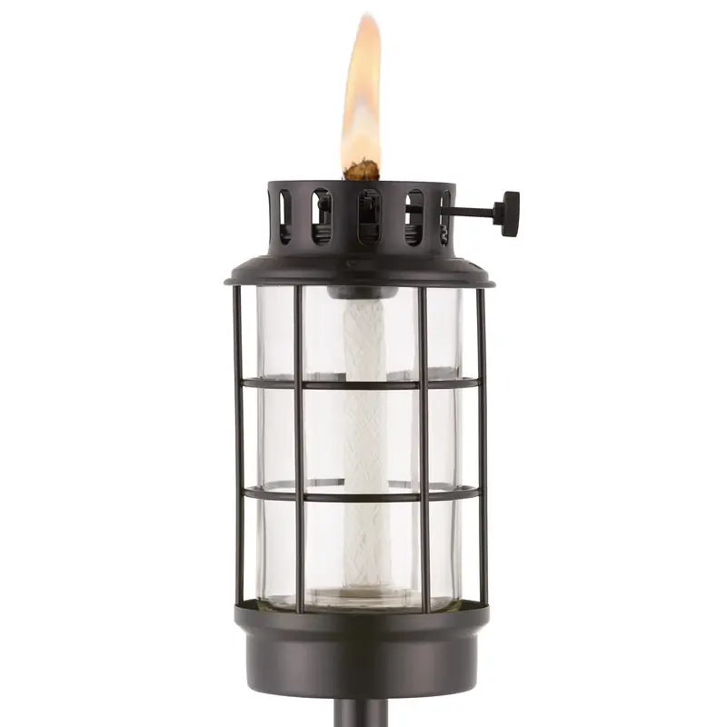 Adjustable Flame Pink Glass 6.5 In. Tabletop Torch 1 Pc
