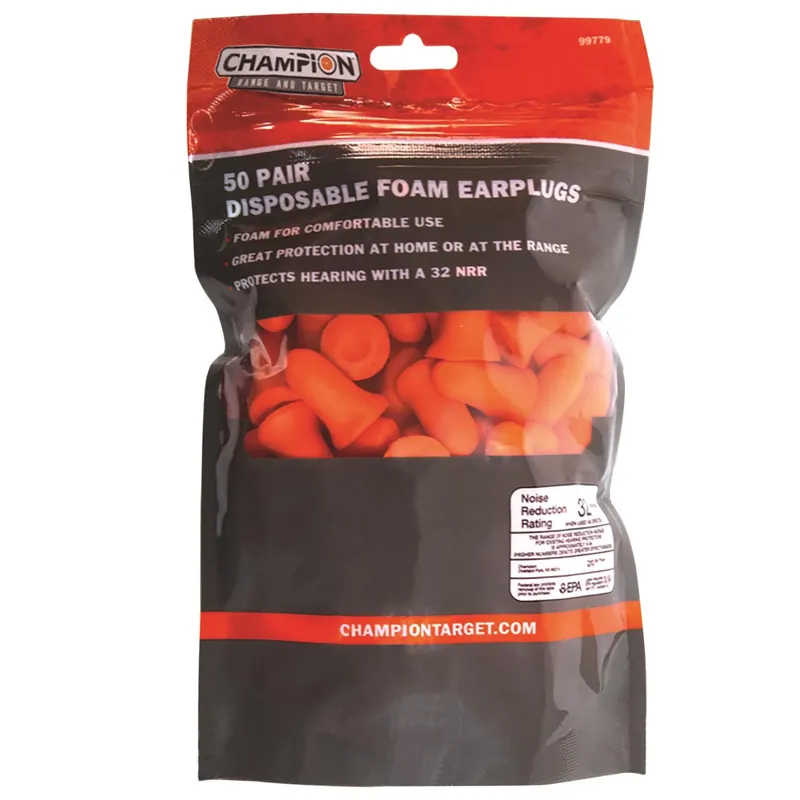 Orange Polypropylene Ear Plugs - Comfortable Hearing Protection For Shooting
