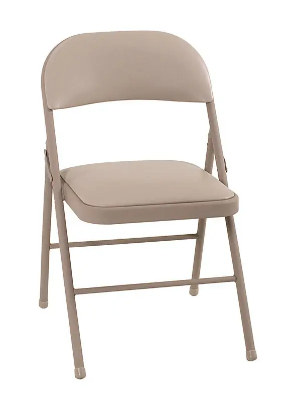 Antique Sand Vinyl Folding Chair 1 Pk