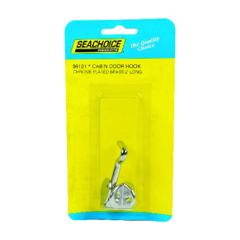 Chrome-plated Brass 2 In. L Cabin Door Hook 1 Pk