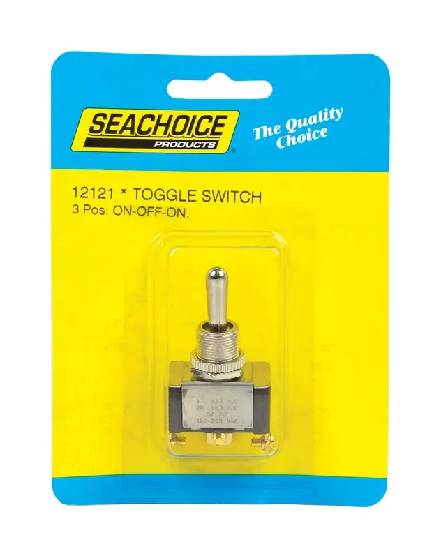 3-position Toggle Switch 25a/12v With Chrome-plated Brass Handle