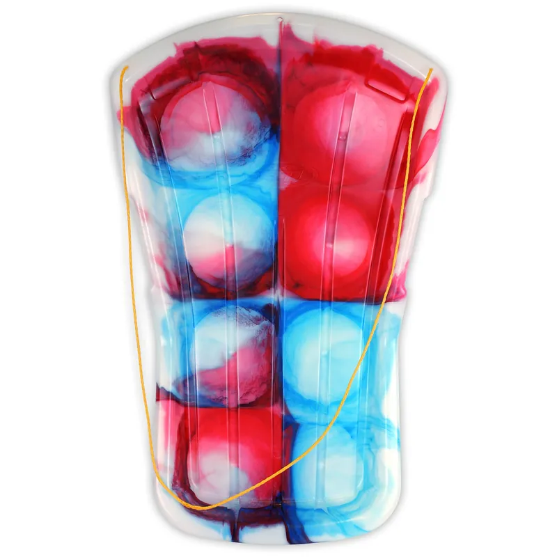 Snosprint Racer Snow Sled, Day Glow Tie-dye Pattern, 37-in.