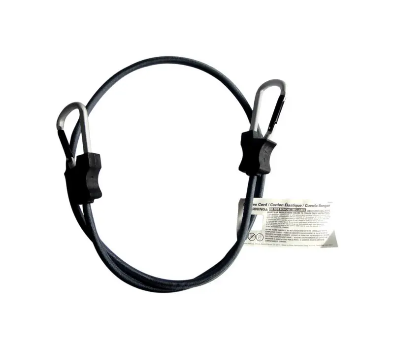 Black Carabiner Style Bungee Cord 48 In. L X 0.315 In. 1 Pk