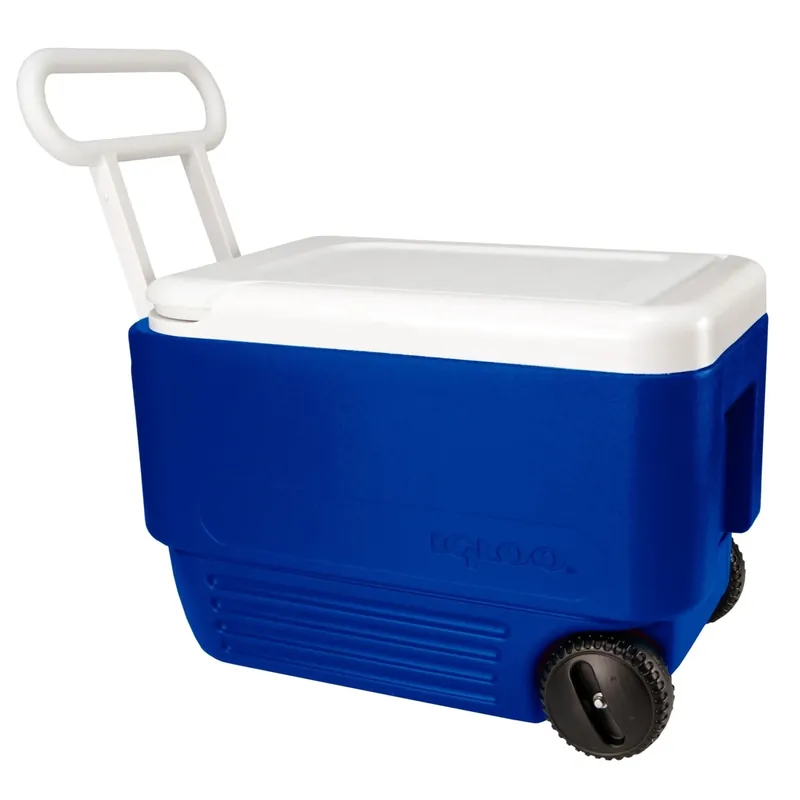 Wheelie Rolling Cooler, Majestic Blue, 38-qts.