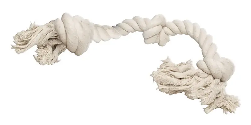 Digger‘s For Dog White Cotton Rope Bone Rope Dog Tug Toy Extra Large 1 Pk