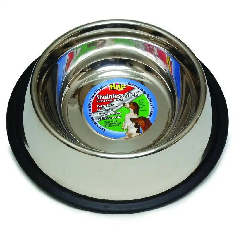Zw142 96/57696 Stainless Steel Pet Feeding Dish, 96 Oz Volume, Non-tip Design