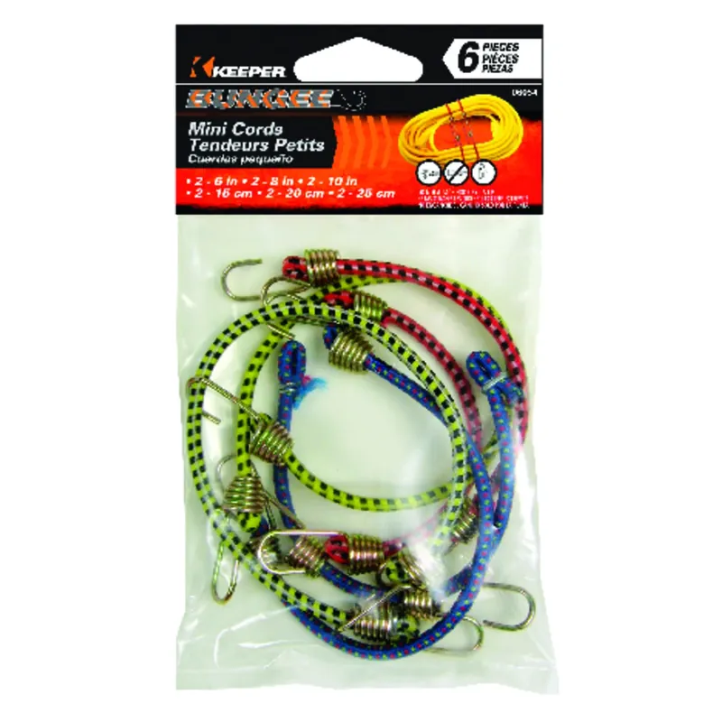 Assorted Bungee Cord Set Assorted In. L X 0.16 In. 1 Pk