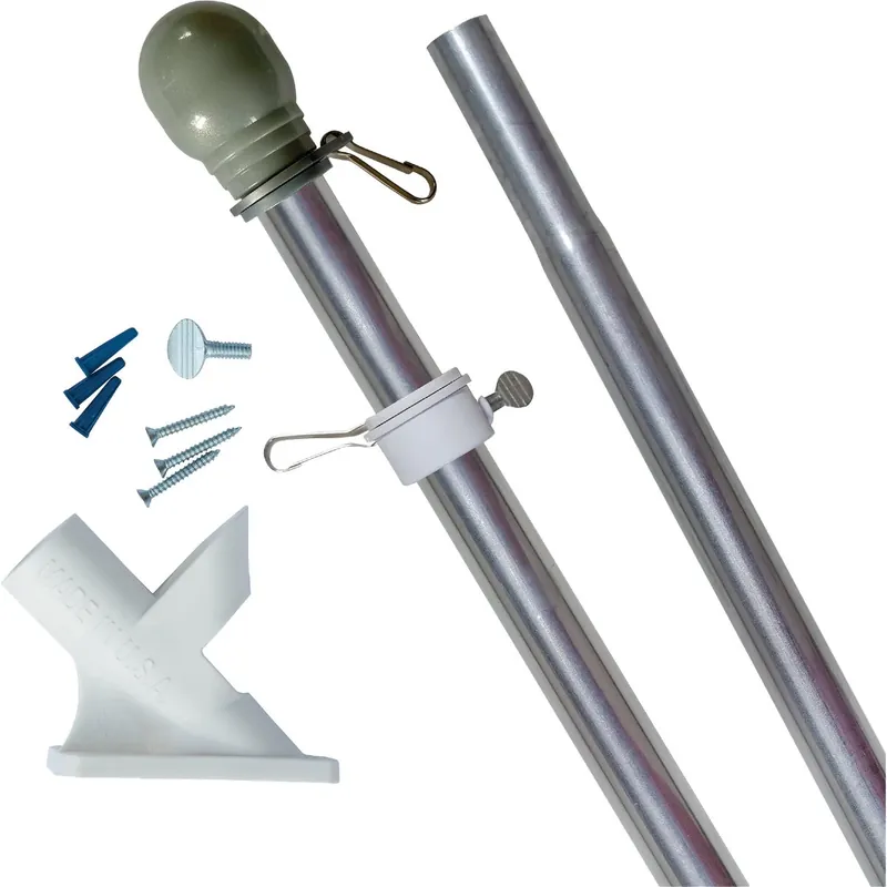 3 Ft. X 5 Ft. Nylon American Flag & 6 Ft. Aluminum Pole Kit
