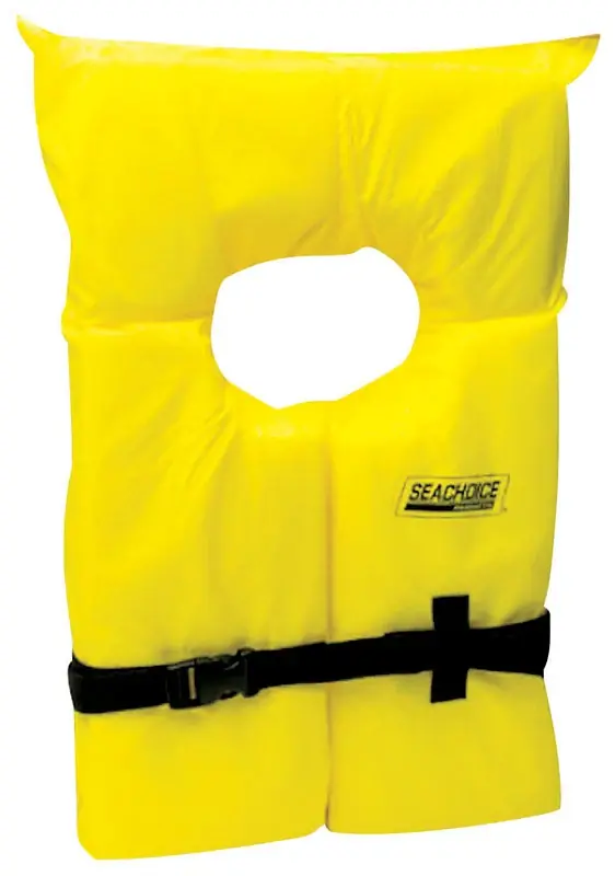 Xl Yellow Life Jacket - Type Ii Us Coast Guard Approved