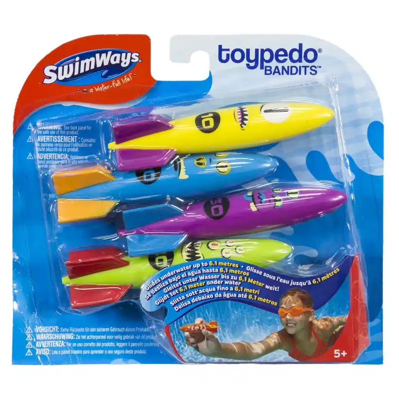 Toypedo Assorted Plastic Rockets Pool Diving Toy