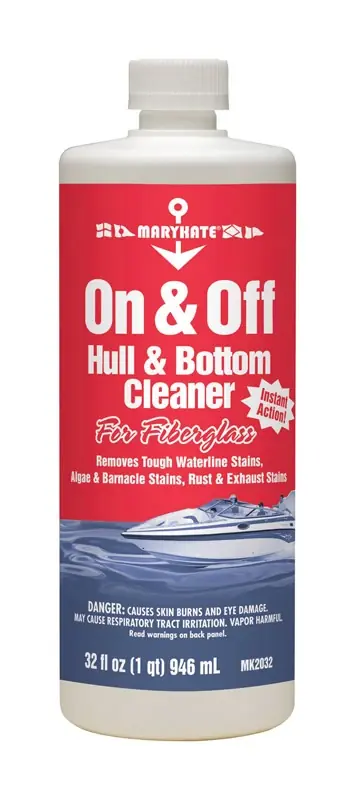 On & Off Hull And Bottom Cleaner Liquid 32 Oz For Fiberglass