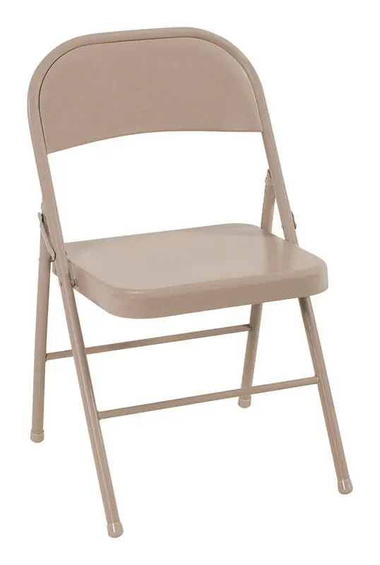 Antique Sand Metal Folding Chair 1 Pk