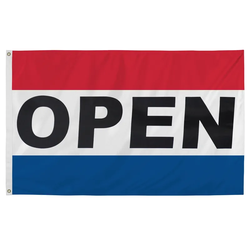 Open Flag 36 In. H X 60 In. W - Durable Polyester With Grommets