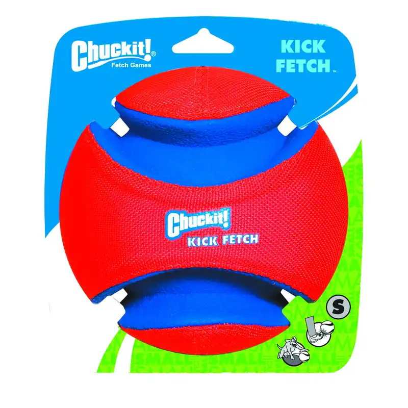 ! For Dog Blue/orange Rubber Kick Fetch Ball Dog Toy Small 1 Pk