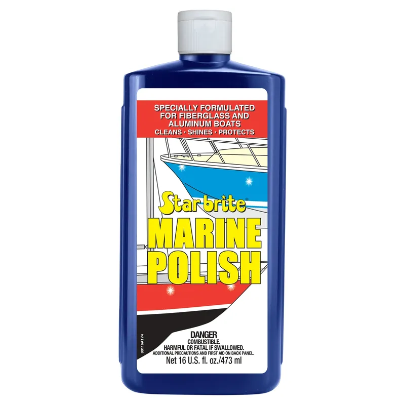 16 Oz. Marine Polish & Boat Wax - Protects Fiberglass, Aluminum & Painted Surfaces