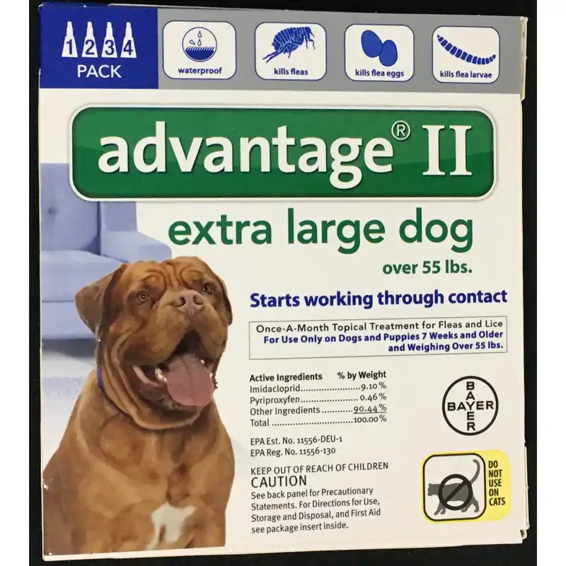 Advantage Ii Liquid Dog Flea Drops 0.54 Oz
