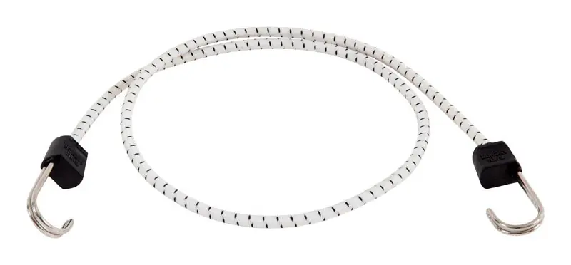Black/white Bungee Cord 48 In. L X 0.315 In. 1 Pk