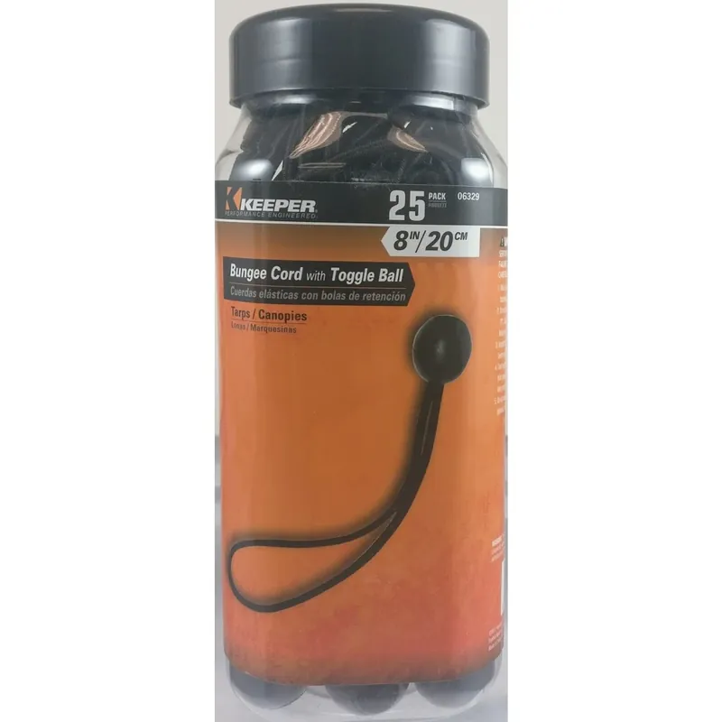 Black Bungee Ball Cord 8 In. L X 0.315 In. 25 Pk