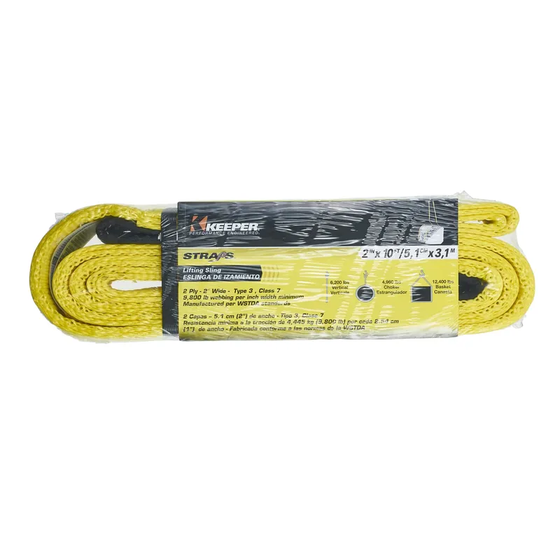 10 Ft. L Yellow Lifting Sling 6200 Lb 1 Pk