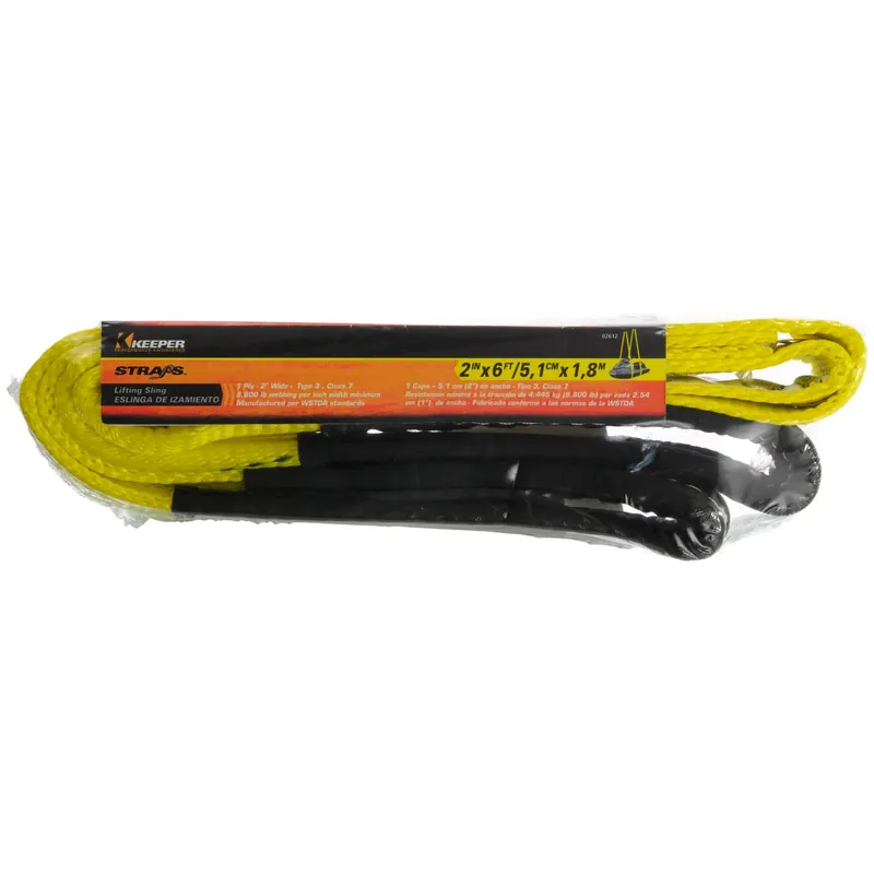 2 In. W X 6 Ft. L Black/yellow Lifting Sling 6200 Lb 1 Pk