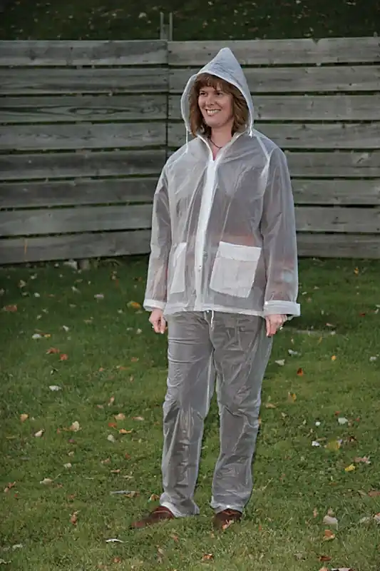 Clear Vinyl Three Piece Rain Suit Medium - Unisex Heavy Gauge Vinyl