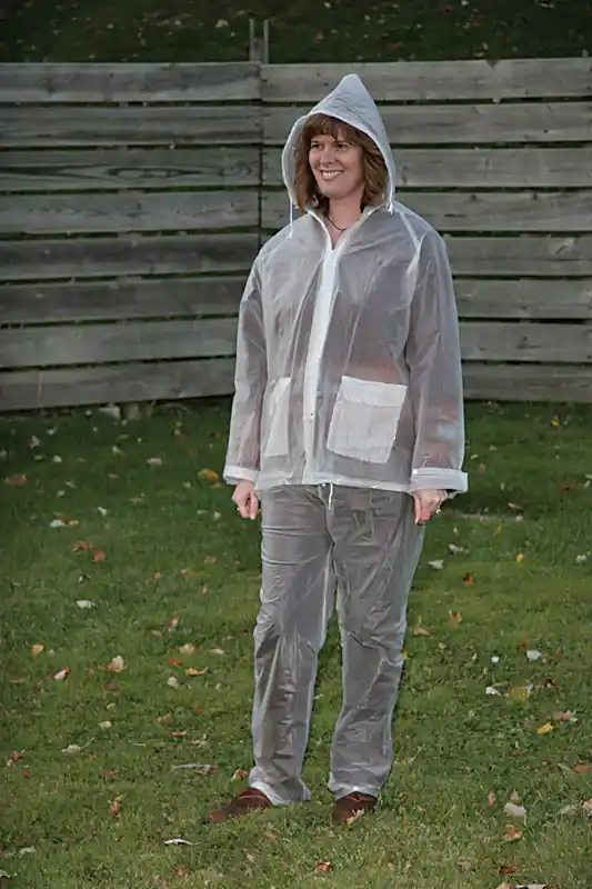 Clear Vinyl Three Piece Rain Suit Large 11 Mil