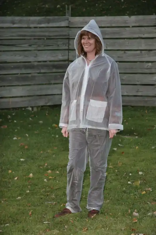 Clear Vinyl Three Piece Rain Suit X-large - Heavy Gauge Waterproof Gear