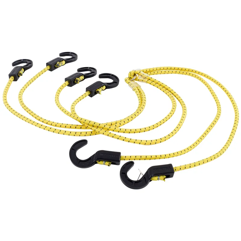 Black/yellow Adjustable Bungee Cord 50 In. L X 0.14 In. 1 Pk