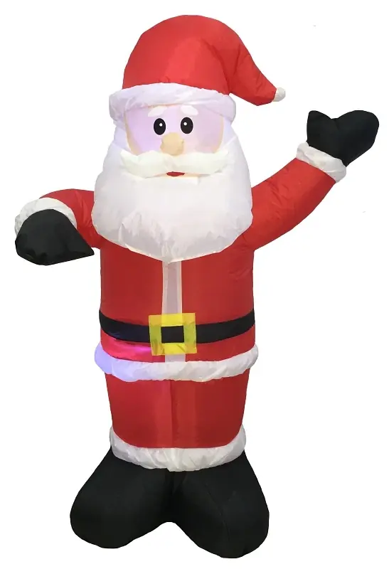 Inflatable Christmas Santa, 4 Feet Tall With Internal Light