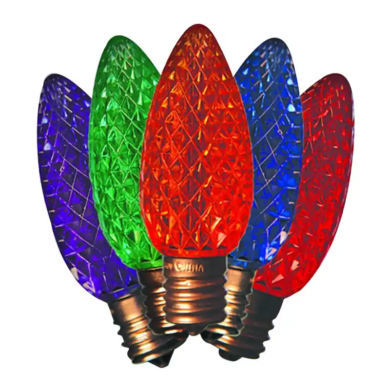 Led C9 Multicolored 25 Ct Replacement Christmas Light Bulbs
