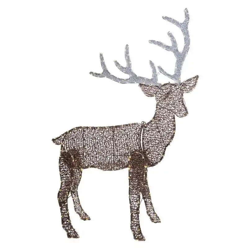 48 Inch Led Warm White Deer Silhouette Yard Decor