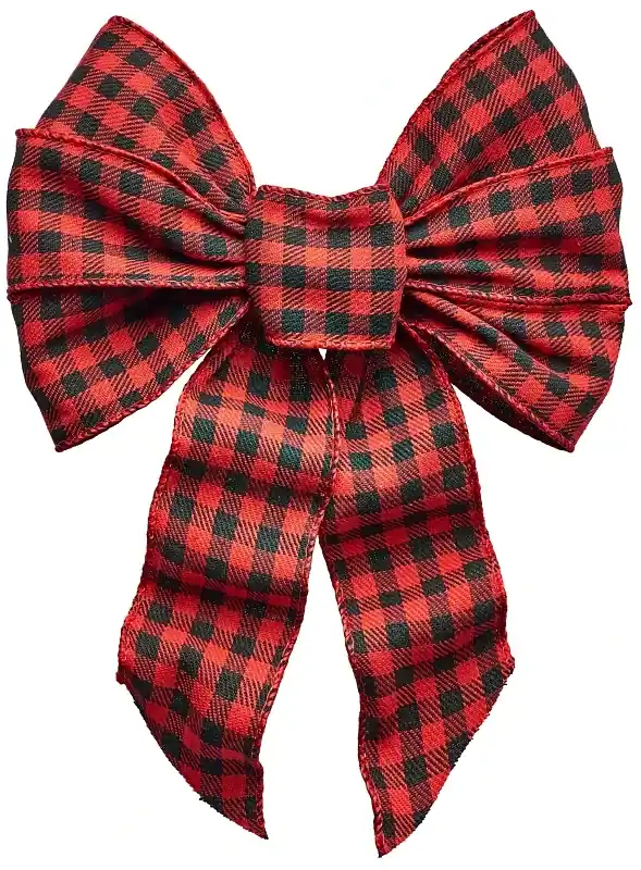 Deluxe Bow, Buffalo Plaid, 8-1/5 In. X 14 In.