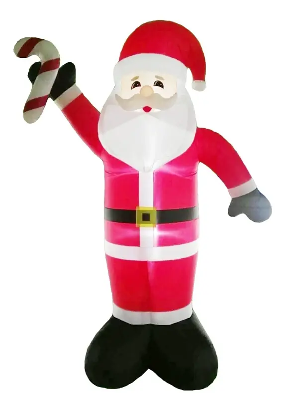 19 Ft. Inflatable Christmas Santa With Candy Cane - Model 90347