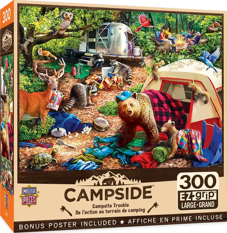 Campside Trouble 300 Piece Ez Grip Jigsaw Puzzle For All Ages