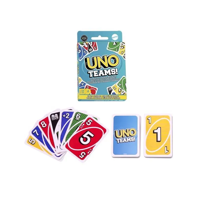 Uno Team Card Game – Multicolored Deck For Ages 7+