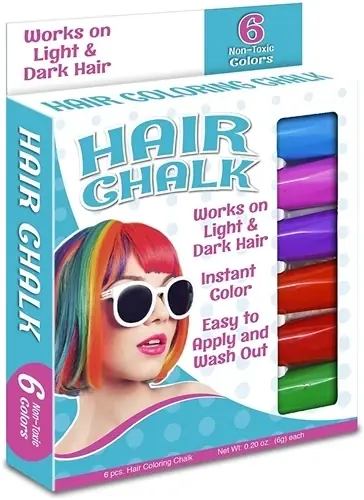 Tpg682 Hair Stix Hair Chalk Set With 6 Vibrant Colors For Creative Styling
