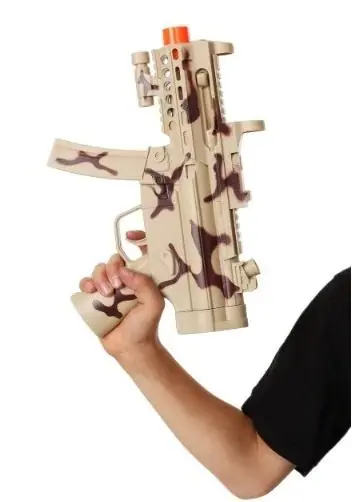 11.5" Toy Mini Machine Gun With Electronic Sound, Lights, And Vibration - Camo