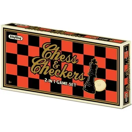 Schylling Chess And Checkers 2 In 1 Game Set For Family Fun