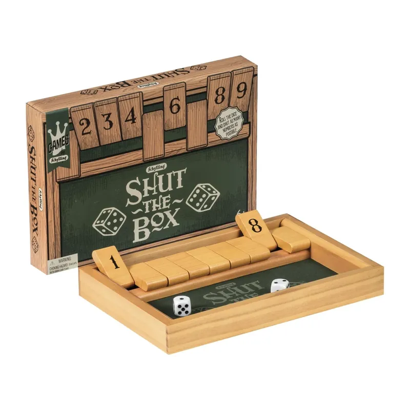 Schylling Shut The Box Game - Classic Board Game For Ages 6 And Up