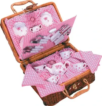 Butterfly Tea Set With Basket - Perfect For Imaginative Play