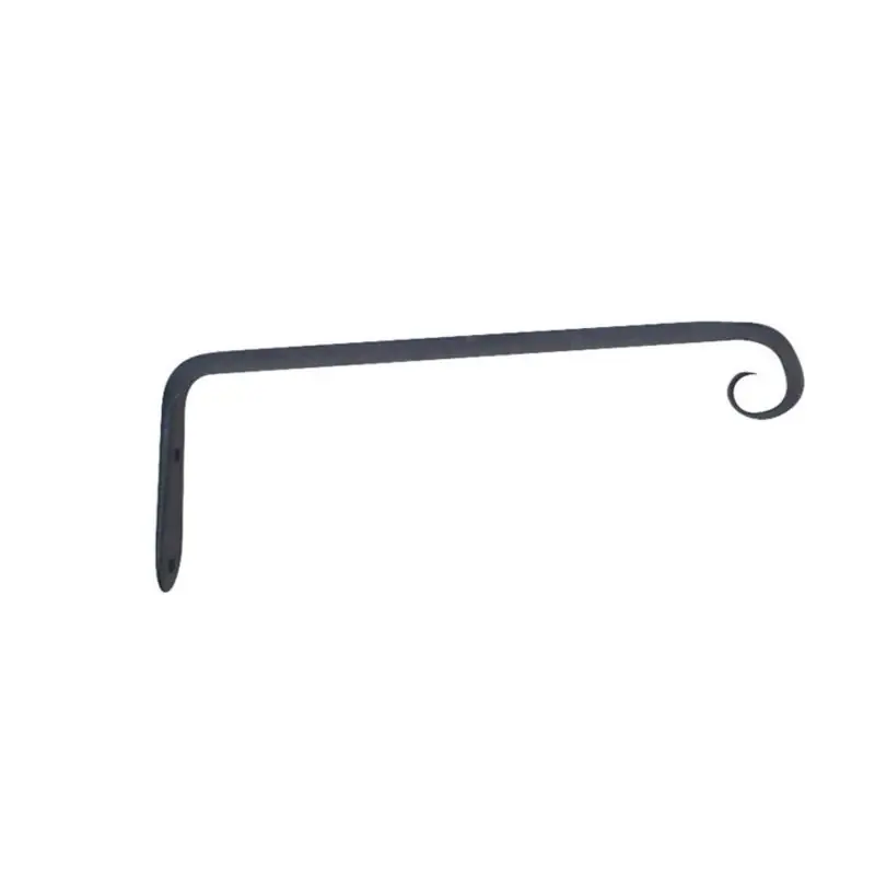 Black Wrought Iron 10 Inch Forged Straight Plant Hook