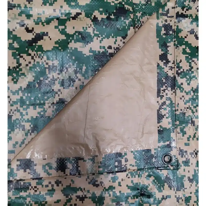 12 Ft X 16 Ft Medium Duty Reversible Polyethylene Tarp Woodland Camo