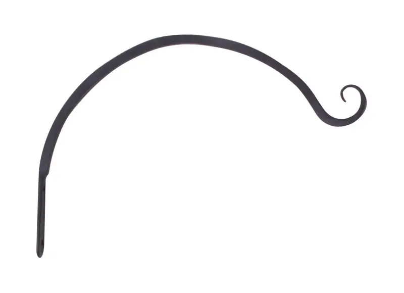 Black Wrought Iron 7 In. H Curved Plant Hook 1 Pk