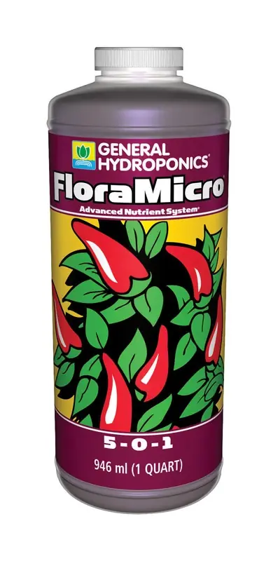 Flora Micro Liquid Nutrient System 1 Quart For Hydroponics