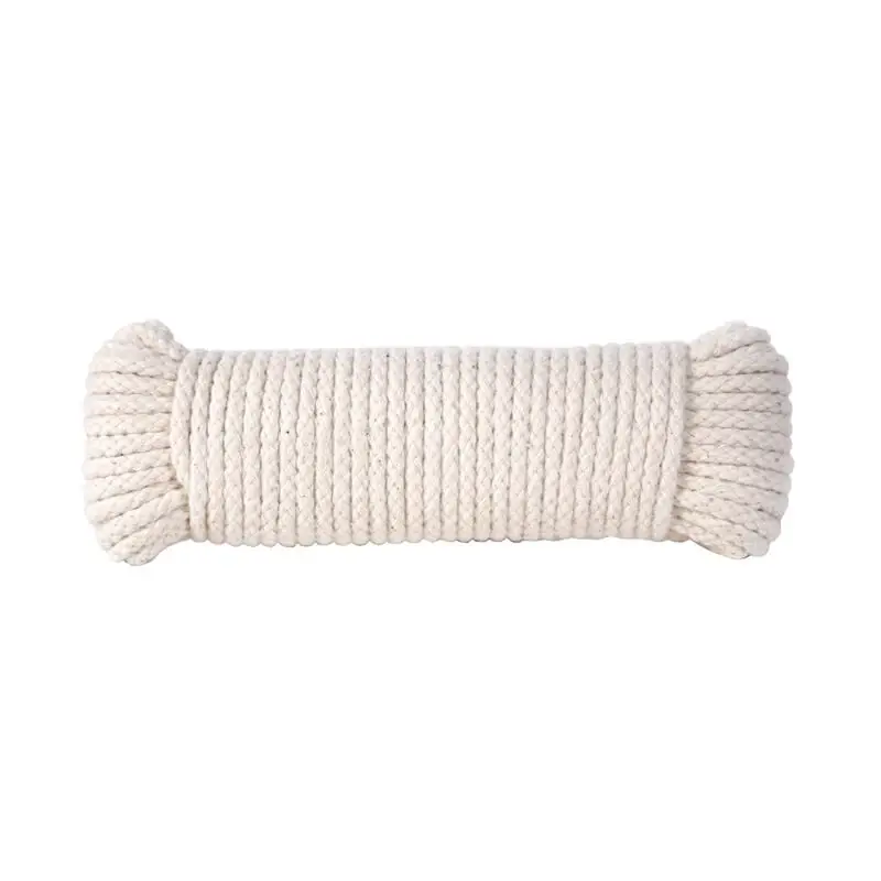 3/16 In. D X 100 Ft. L Natural Diamond Braided Cotton Clothesline Rope