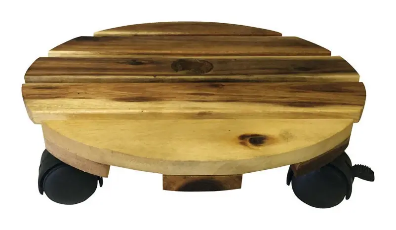 Avera Products 3.25 In. H X 12 In. W X 12 In. D Wood Traditional Plant Caddy Natural