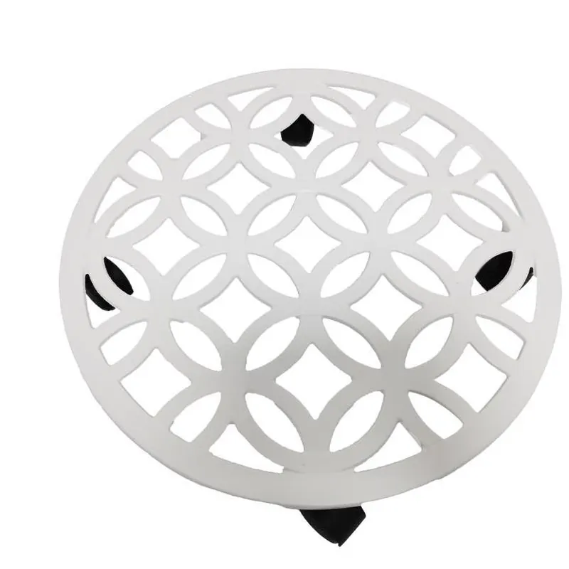 3‑inch White Cast Iron Rolling Plant Stand – Durable Indoor/outdoor Design
