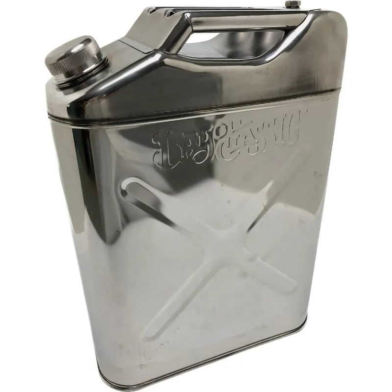 20 Quart Stainless Steel Cooking Oil Can - Food Safe Jerry Can